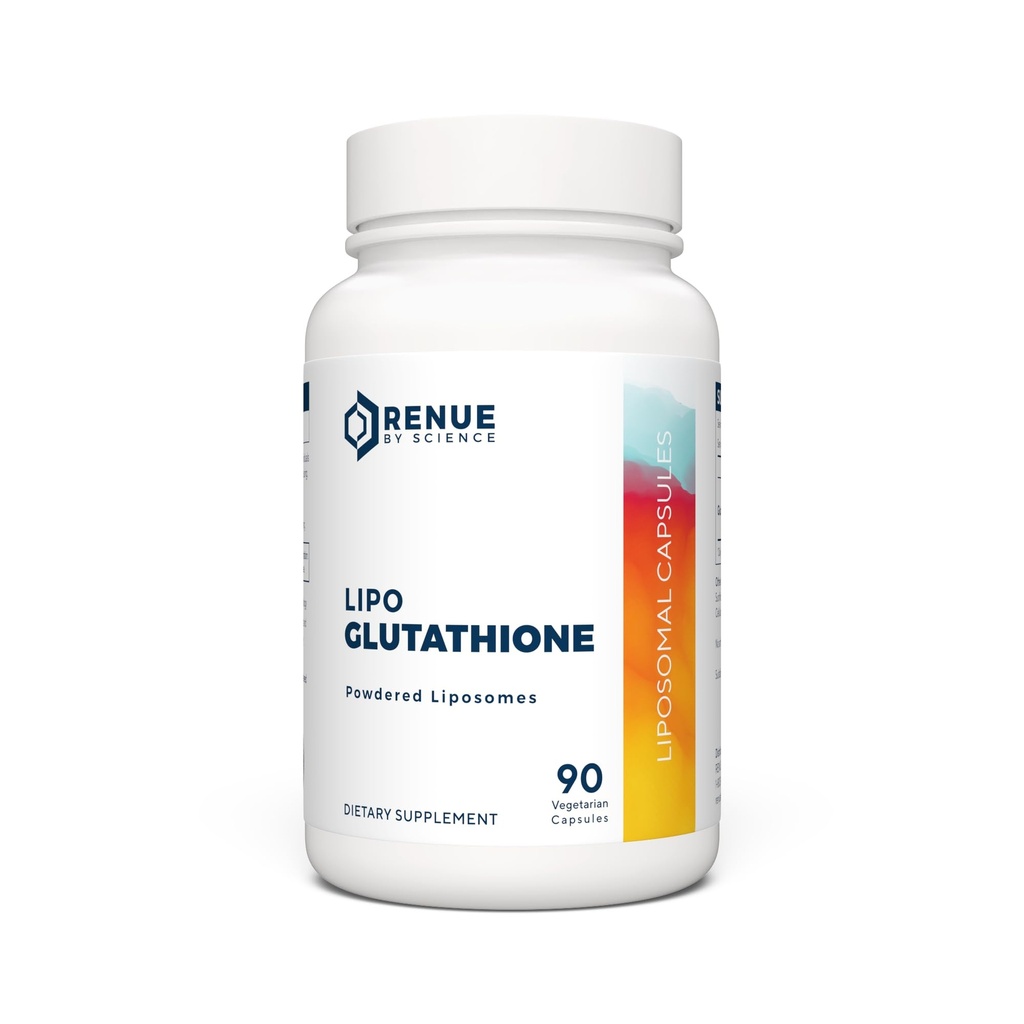 Renue By Science Glutathione | høy styrke glutathione Supplement | 90 Liposomal Glutathione Kapsler - 130 mg Glutathione per servering | Ikke-GMO | laget i USA & tredjeparts testet