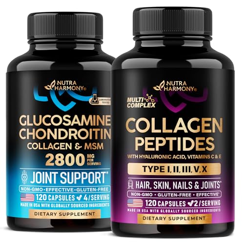 NUTRAHARMONY Glucosamine Chondroitin & Collagen Peptides Kapsler