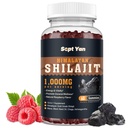 Shilajit Gummies 1000mg - Shilajit ren Himalayan Organic for menn og kvinner 85+ Trace Minerals Shilajit Resin med Ashwagandha, Maca, svart frøolje - energi, hjerne, immunitet, sukker gratis bringebær 60ct