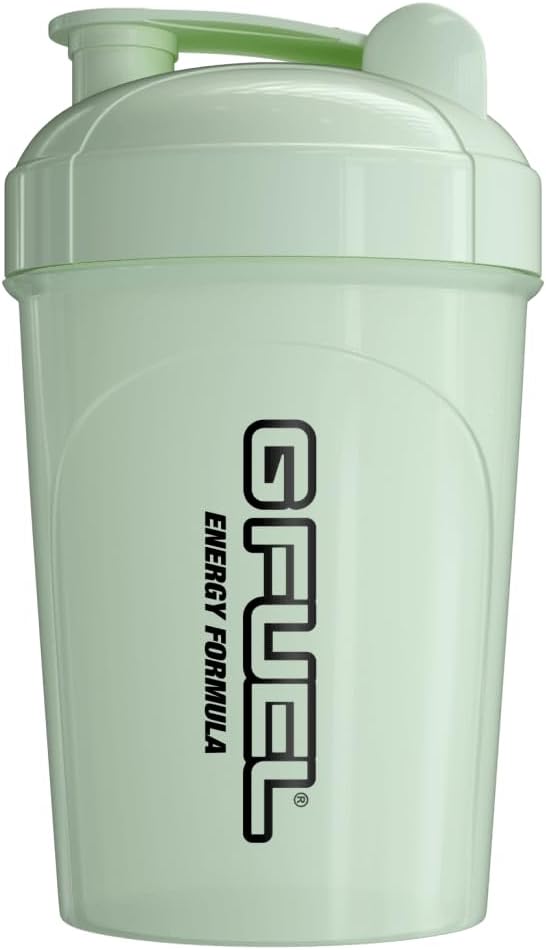 G Drivstoff Glow-In-The-Dark Shaker flaske, drikkemikser for pre trening, proteinshake, smoothie blanding, måltid erstatning rister, energi pulver og mer, Blender Cup, bærbar sikker, BPA gratis plast - 16 oz