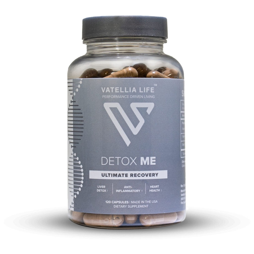 Vatelia Life New from Detox Me - Boosts Energy Sulfite Elimination - Støtter Digestion & Gut Health - Vitamin K2 (MK-4), Plus B12, Folate - 60 dagers forsyning - Supplement for menn og kvinner - 120 greve