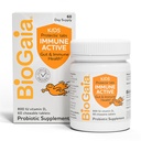 BioGaia Immune Active Kids | Probiotic + vitamin D | for Digestive & Immune Health | Alder 3+ | Allergen, Dairy, Soja og Glutenfri | Stolt av pediatrikere | 60 dagers forsyning | Orange Flavored Chewable