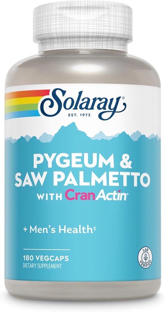 Solaray Pygeum og så Palmetto med Cranactin Supplement, 180 greve