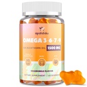 Omega 3 6 7 9 Gummies for kvinner - Omega 3 Supplement med Sea Buckthorn Olje, Flaksfrøolje, Vitaminer E, A & Probiotika - Hud, Øye & Tørrhet, Kamille Flavor - 60 Gummies