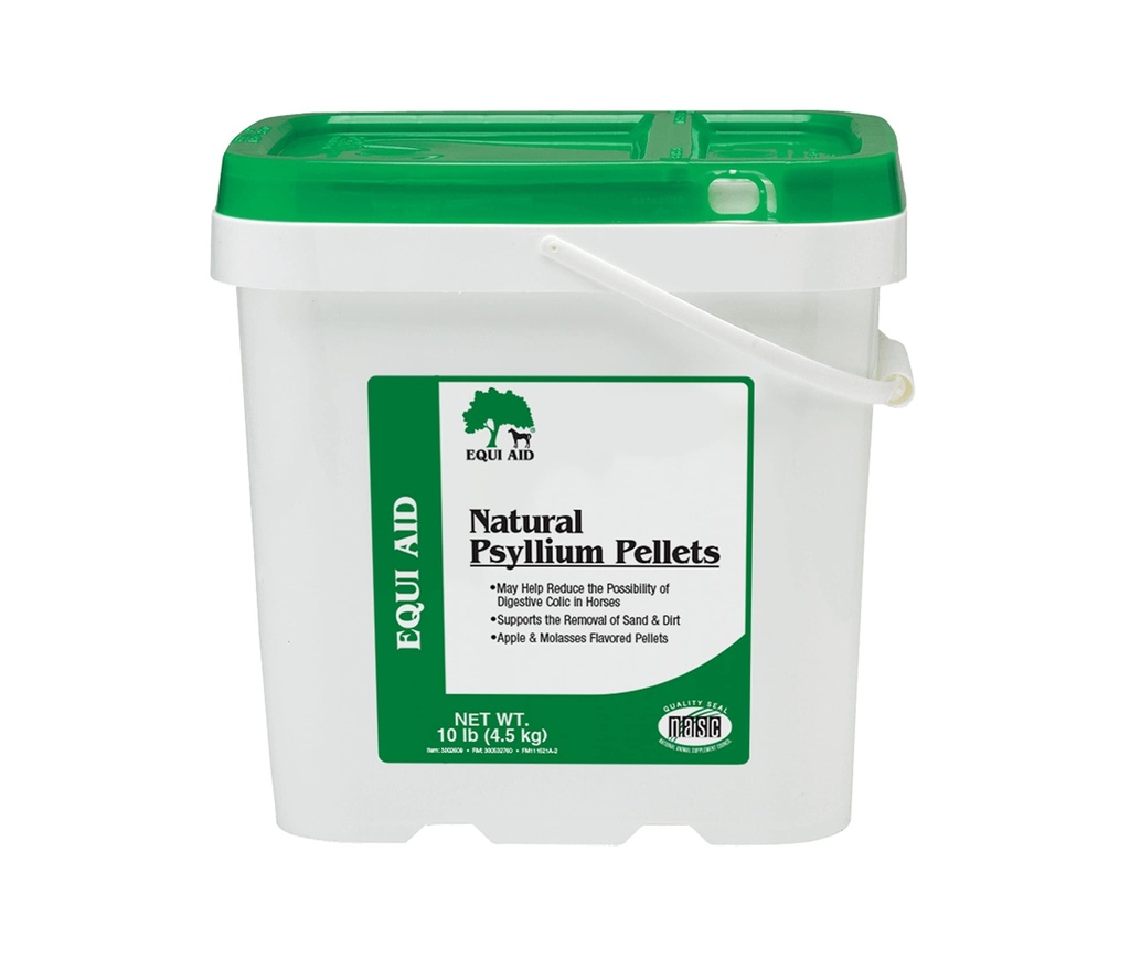 Farnam Equi Aid Natural Horse Psyllium Pellets Supplement, støtter fjerning av sand og dirt fra Ventral Colon, 10 pund, 32 Scoops
