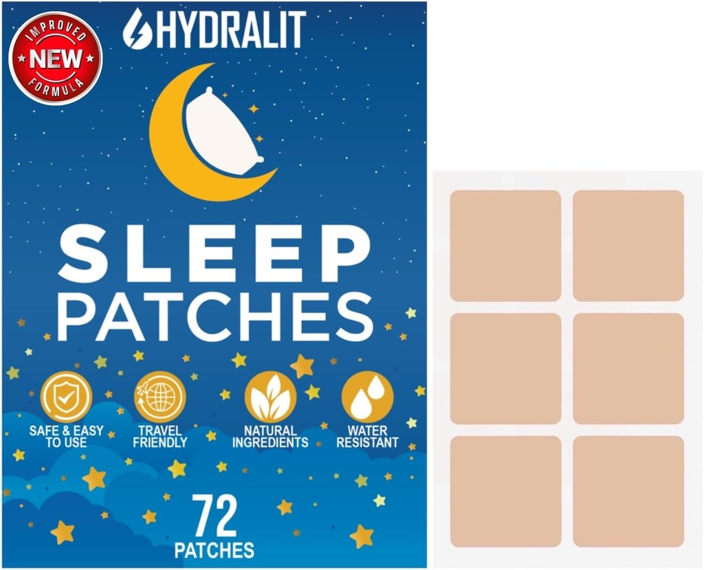 Sovelapper for voksne ekstra styrke sovemiddel patch Melatonin hvilende natter tid-avsluttet formel hud Jet lag reisevennlig sist hele natten menn og kvinner bedre morgen 72 pakke
