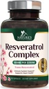 Resveratrol Supplement 1800mg - Ekstra styrke antioksidanter for sunn aldring og immun-støtte - hjertehelse og cellulære energistøtte - Ikke-GMO, Biotilgjengelig Trans-Resveratrol - 120 Vegan Kapsler
