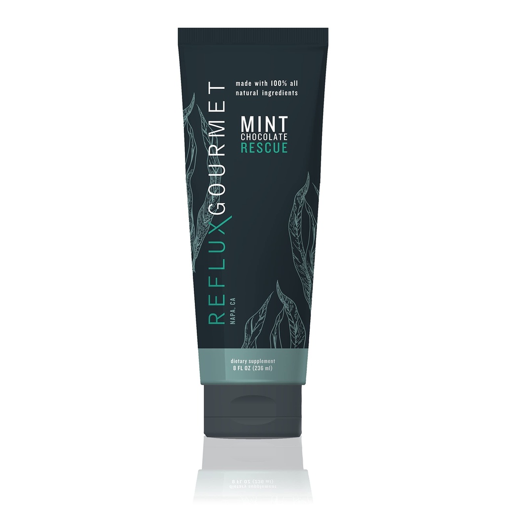REFLUX GOURMET - Mint sjokolade Redning All-Naturlig Alginate Terapi, Syre Reflux, GERD, LPR, Heartburn Relief, laget av alle naturlige ingredienser som anses trygt for barn og gravide kvinner