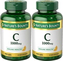 Naturens Bounty vitamin C, 1000 mg, støtter immun helse, 100 kapell (pakke med 2)
