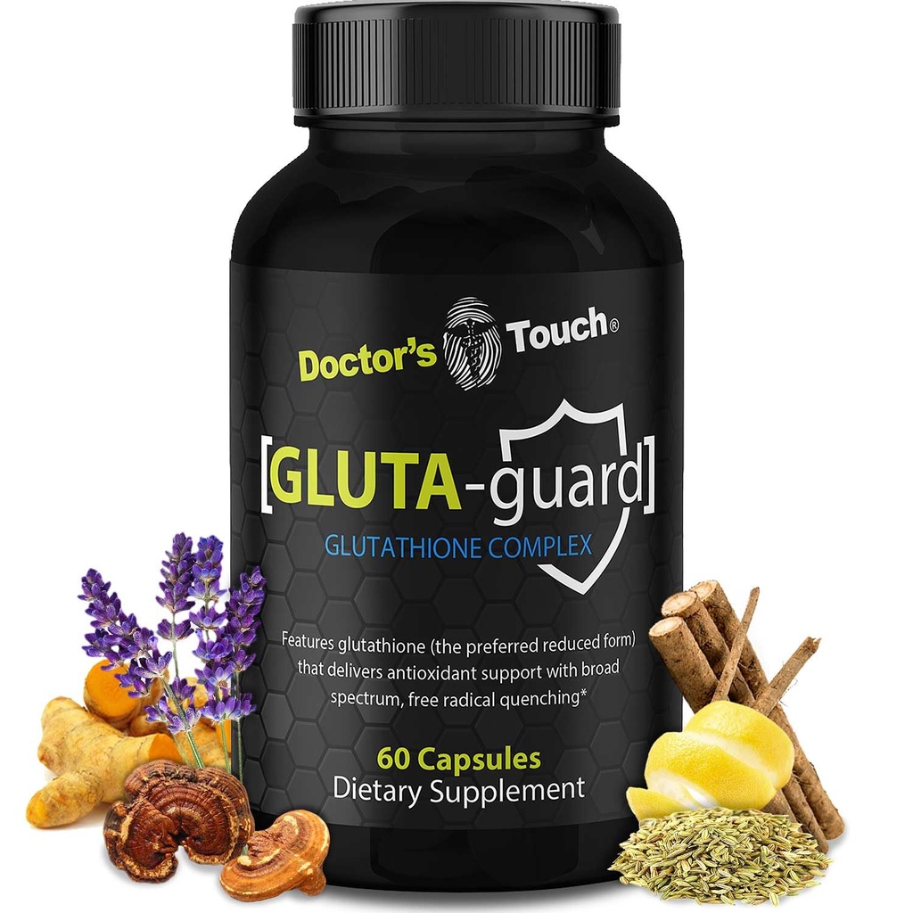 Legens berøring Liposomal Glutathione Supplement - Easy-to-Swallow Glutathione Kapsler for energi, hjernestøtte og hud helse - ren maksimal absorpsjon Glutathione Liposomal Supplement