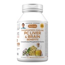 ANDREW LESSMAN PC lever og hjerne fordeler 180 Softgels - Fosfatidylkolin, viktigste byggeblokk for sunn lever og hjerne struktur, funksjon. Ingen additiver. Lett å svelge Softgels