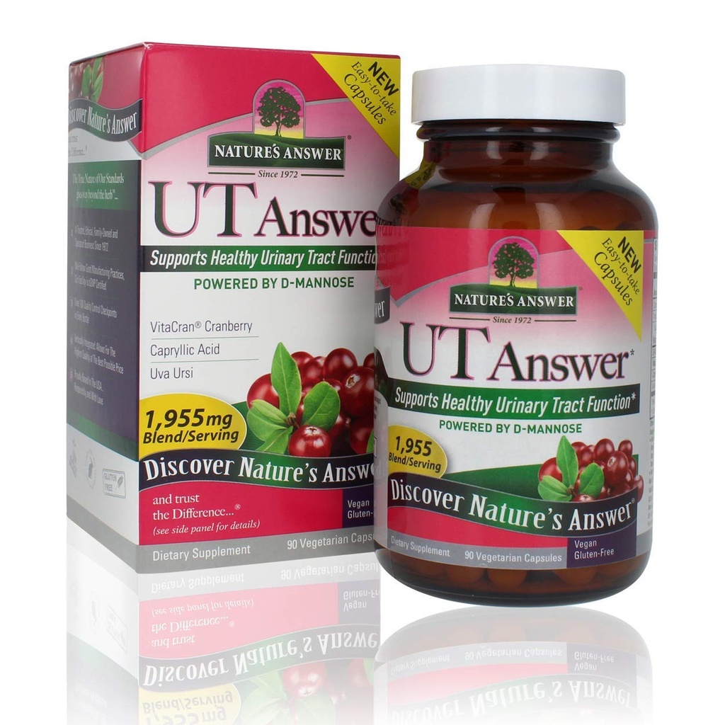Naturens svar UT Svar med D-Mannose 1955mg 90-fylke | Urin Tract & Blader Støtte | Naturlig detox | Glutenfri, Vegan, Kosher | Single Count