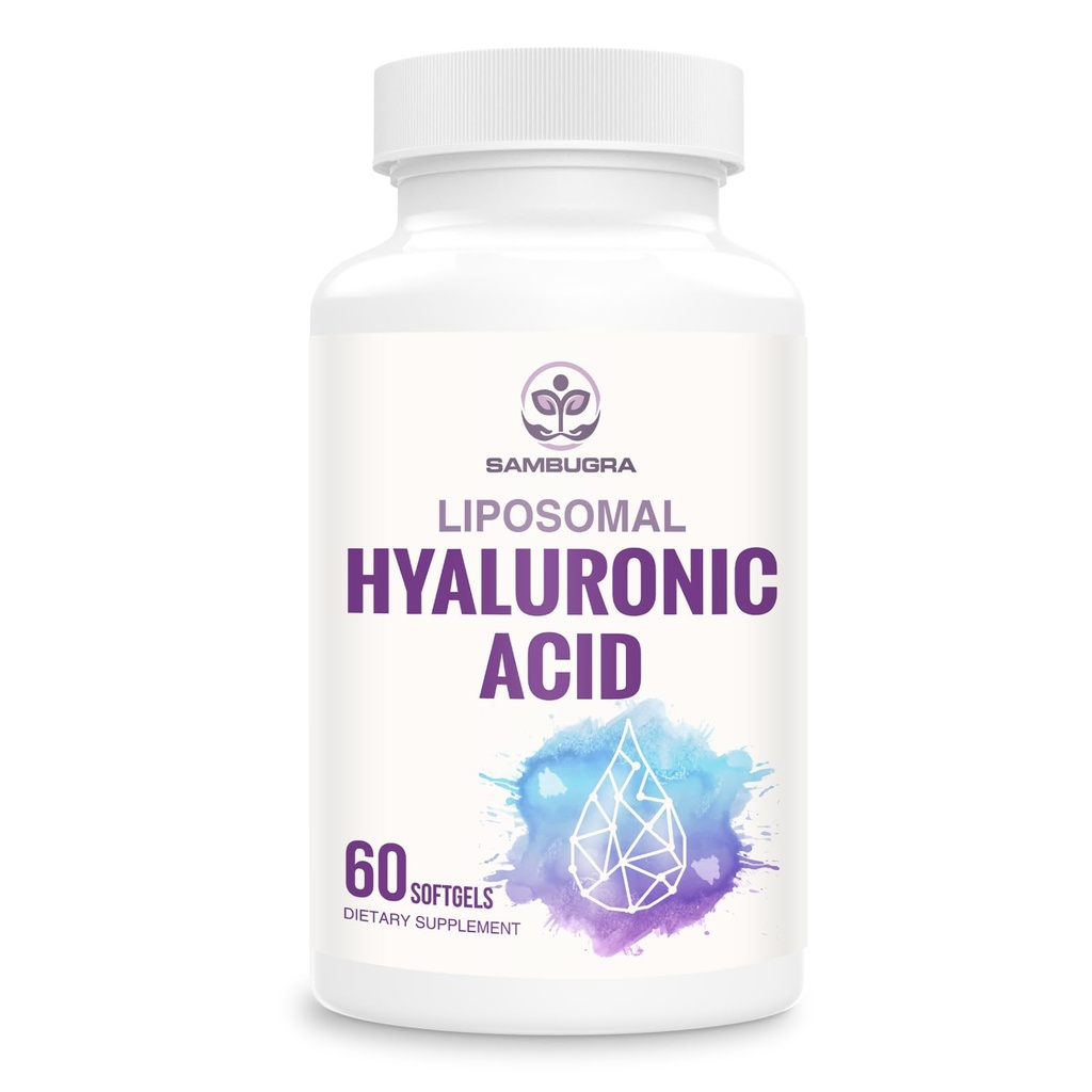 Liposomal hyaluronsyre 1000 mg, høy biotilgjengelighetHyaluronsyre kapsler, kosttilskudd støtte hud og ben, 60 kapsler