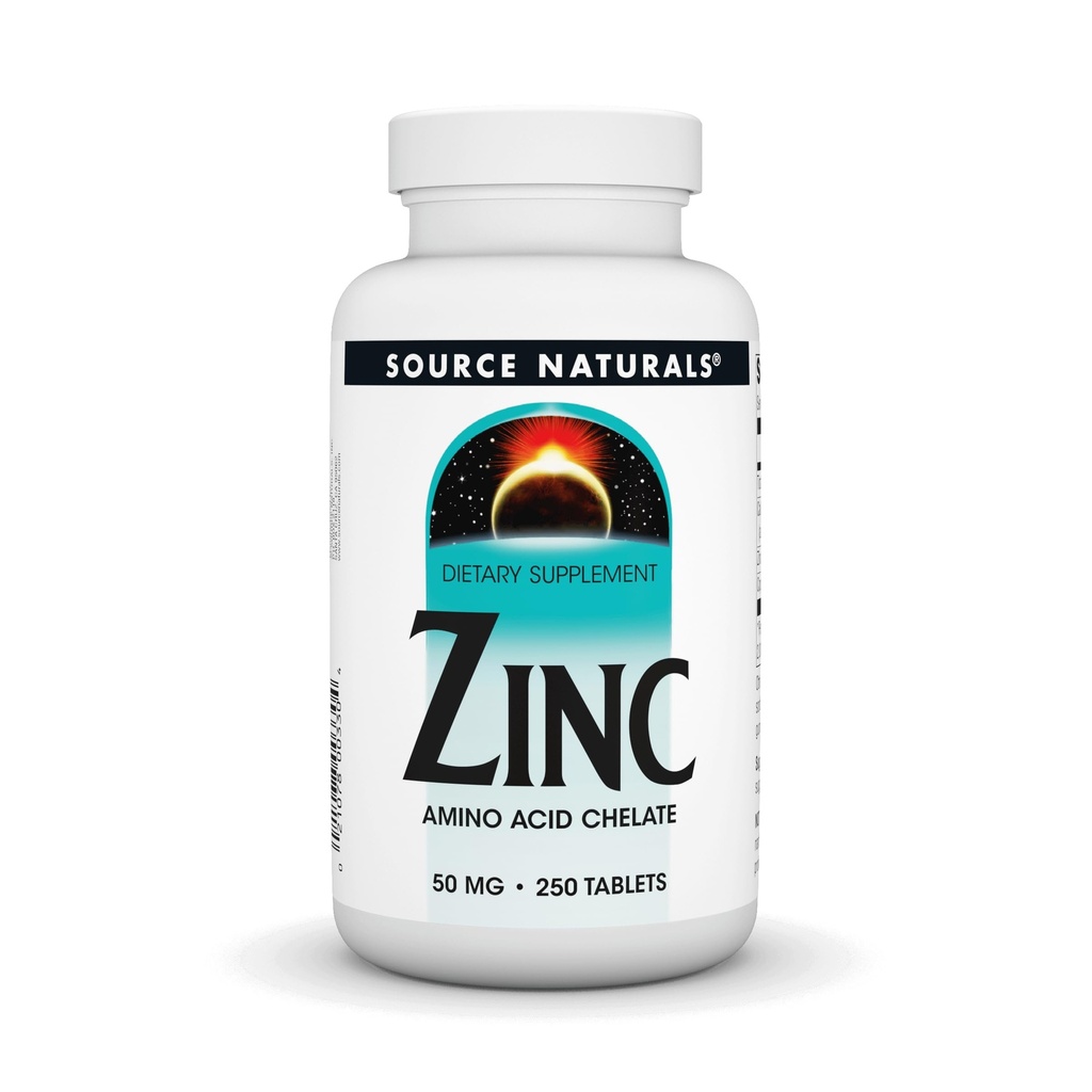Kilde Naturals Sink, Aminosyre Chelat - Diett Supplement - 50 mg - 250 tabletter