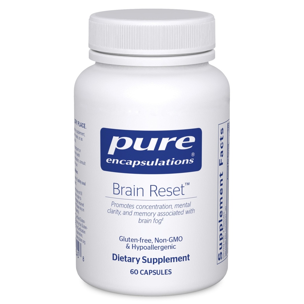Ren innkapslinger Brain Reset | støtter konsentrasjon, klarhet og minne tilknyttet hjerne tåke | 60 kapsler*