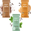 Feel Vegansk Protein Barer | Sjokoladeelskere | Keto | Glutenfri | Organisk | Lions Mane | Chaga | Ashwagandha | 15g Protein | Lav sukker | Ikke GMO | Sunbutta + Brownie + Mint - 9 Pack