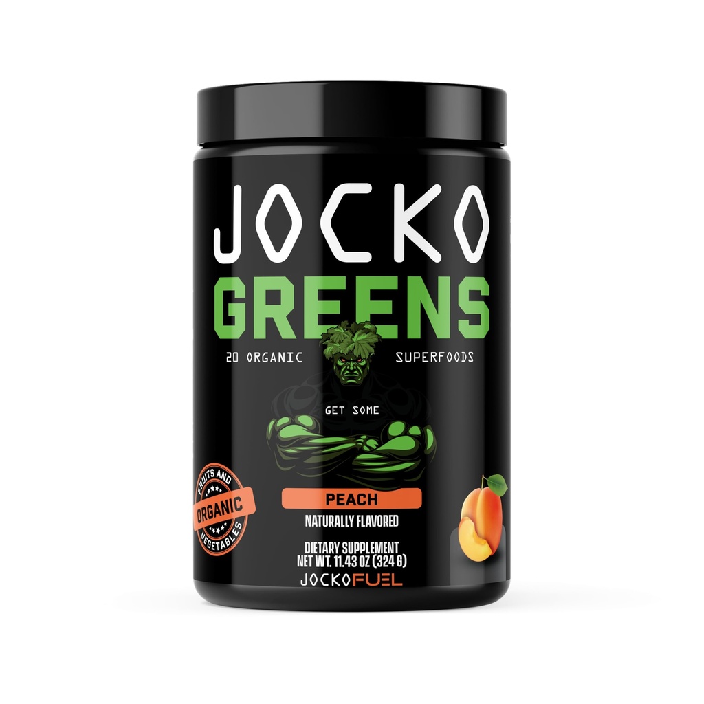 Jocko Drivstoff Daily Greens Powder - Premium Organic Greens Superfood Powder for Gut Helse, Digestion, Bleating, Immunstøtte med Spirulina, Klorella, Digestive Enzymer, & Probiotika - 30 Serveringer