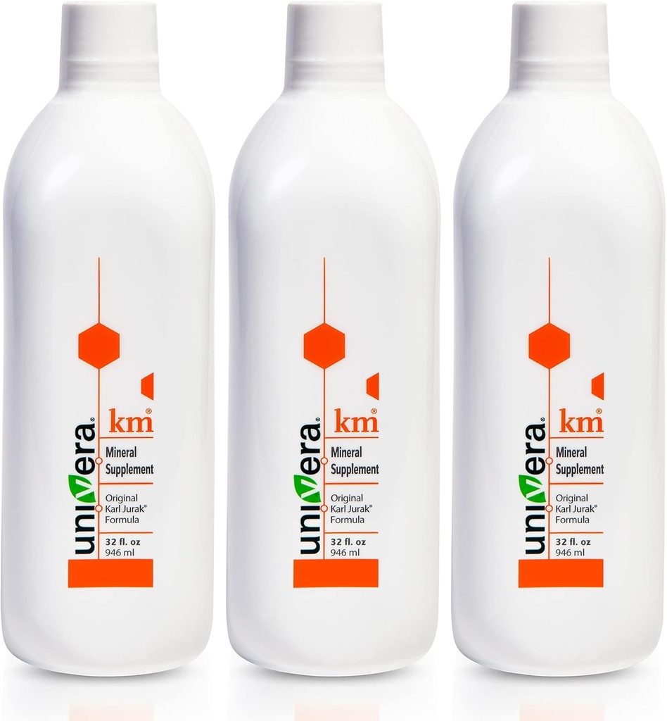 Univera KM Mineral Supplement | Original Karl Jurak Formula | Rik på Kalium og vitaminer | Stabiliser pH Balance | Støtter Digestion + Nutrient Absorpsjon | Naturlige Phytonutrienter | 90 dagers forsyning