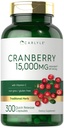 Carlyle Cranberry Pills 15000mg | 300 kapsler | Herb ekstrakt Supplement | for kvinner og menn | med vitamin C | Ikke-GMO & Glutenfri