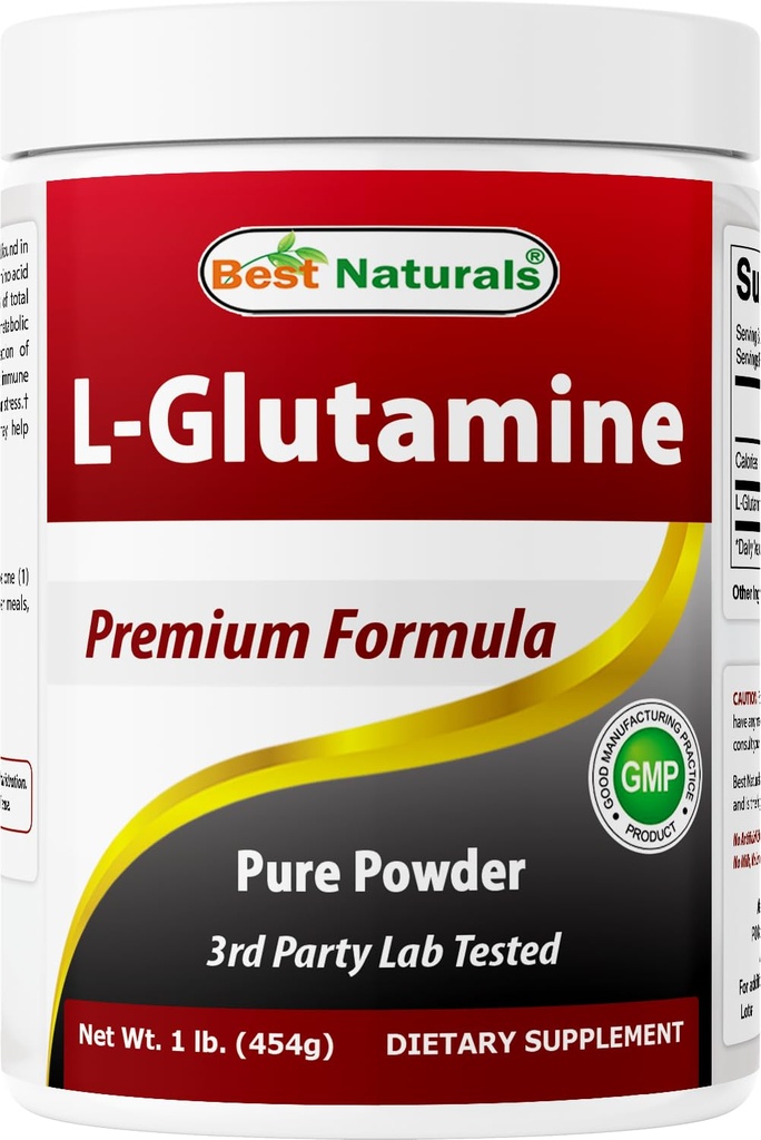 Best Naturals L-Glutamine Powder - 1 pund - 100% ren og gratis form - Glutamin Recovery Powder - klinisk bevist gjenoppretting støtte for menn og kvinner (8171716014555)