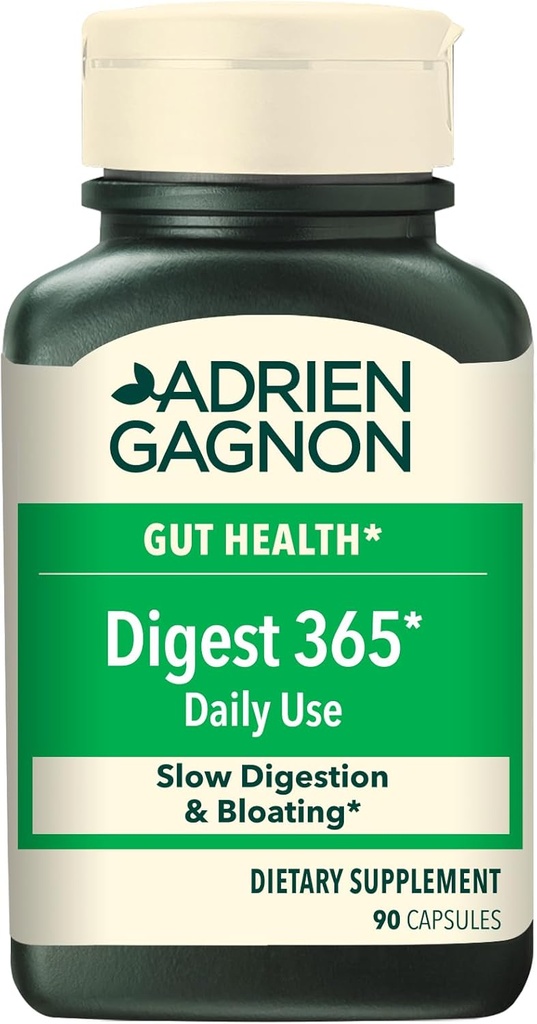 Adrien Gagnon - Digest 365 Naturlig Digestive Enzymes Complex, for Digestion Supplement Gas og Bleating Relief, Restore Gut Helse - 90 Count