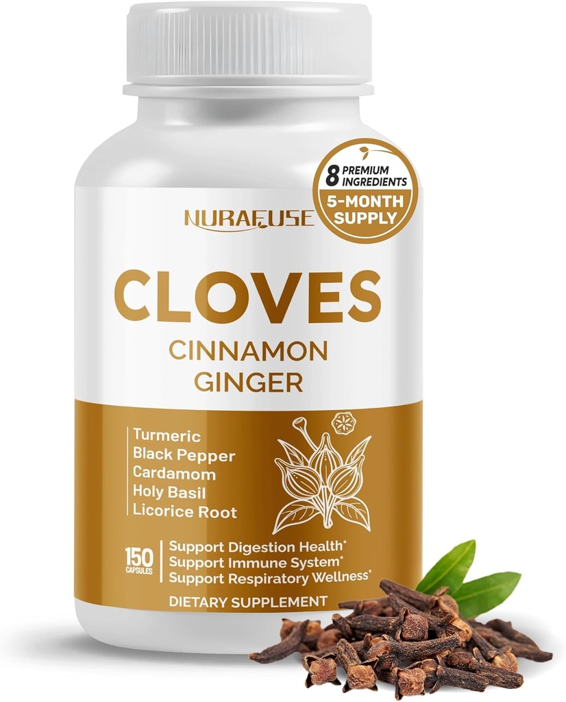 Cloves Cinnamon Ginger - støtte digestion helse, immunsystem, respiratorisk velvære - laget og testet i USA