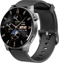 TOZO AMOLED S5 Smart Klokke (Answer/Make Calls), 1.43" HD-skjerm for menn kvinner 100+ Sportsmoduser Fitness klokker med søvnmonitor, IP68 Vanntett, Silikonstropp Svart