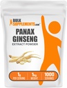 BulkSupplements.com Ginseng Root Extract pulver - Panax Ginseng Supplement, Herbal Supplement - Vegansk & Glutenfri, 1g per servering, 1kg (2,2 lbs) (Pack of 1)