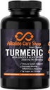 Alkalin Care |Turmeric Curcumin Supplement 1500mg med organisk gurkemeie, Ginger og svart pepper for beste absorpsjon |Non-GMO | Felles & sunn betent svar støtte (120 Veggie Capsules)