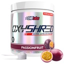 EHP Labs OxyShored Pre Trening pulver & Shredding Supplement - Preworkout pulver med L Glutamin & Acetyl L karnitine, Energi Boost Drink - Passionfrukt, 60 serveringer