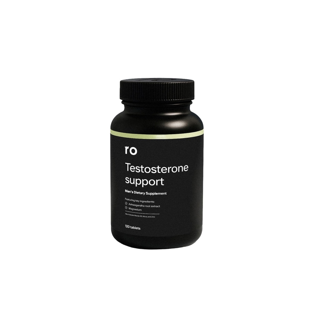 Ro Testosteron støtte for menn | Daglig ernæringstilskudd med Ashwagandha å støtte sunne testosteron nivåer og magnesium å fremme muskulær helse | (120 tabletter)