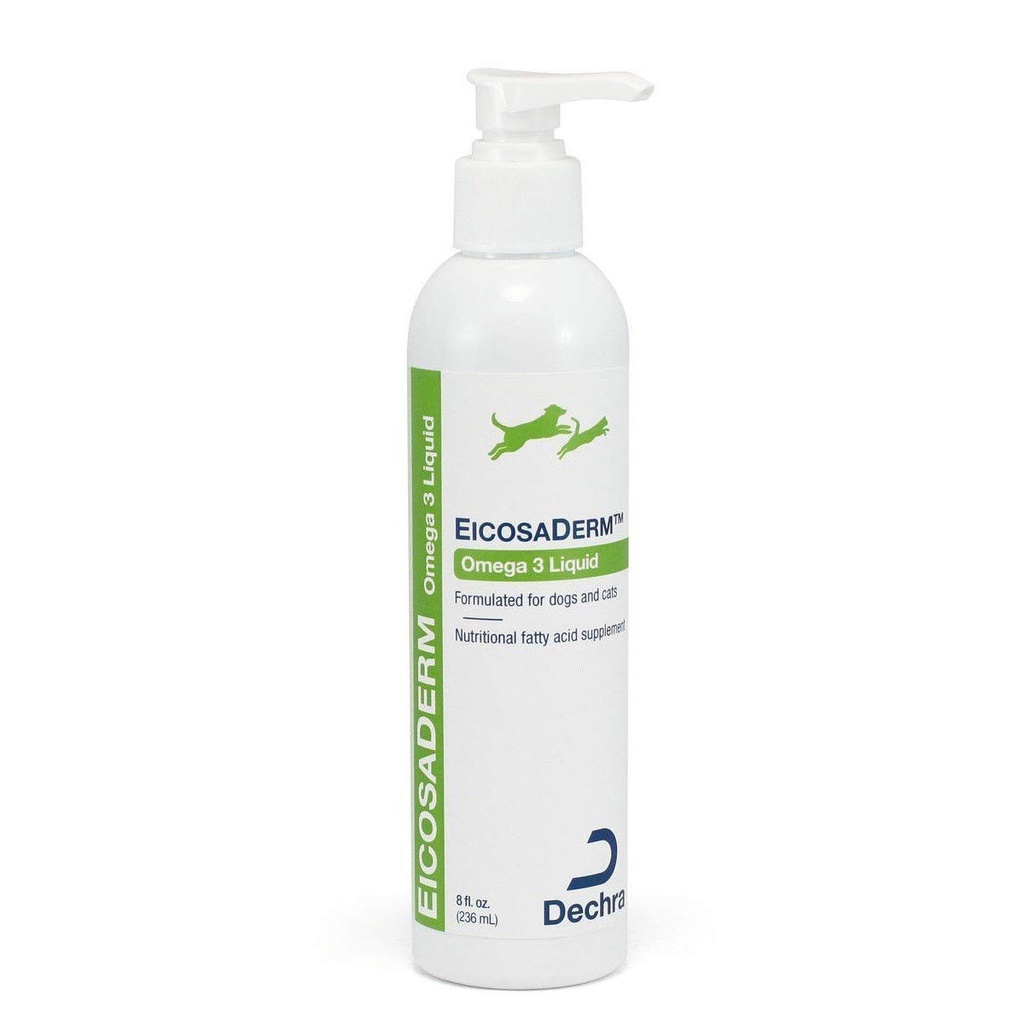 Dechra EicosaDerm Omega 3 Flytende for hunder og katter - Næringsstoffer fettsyre Supplement, 8 Fl Oz (pakke av 1)