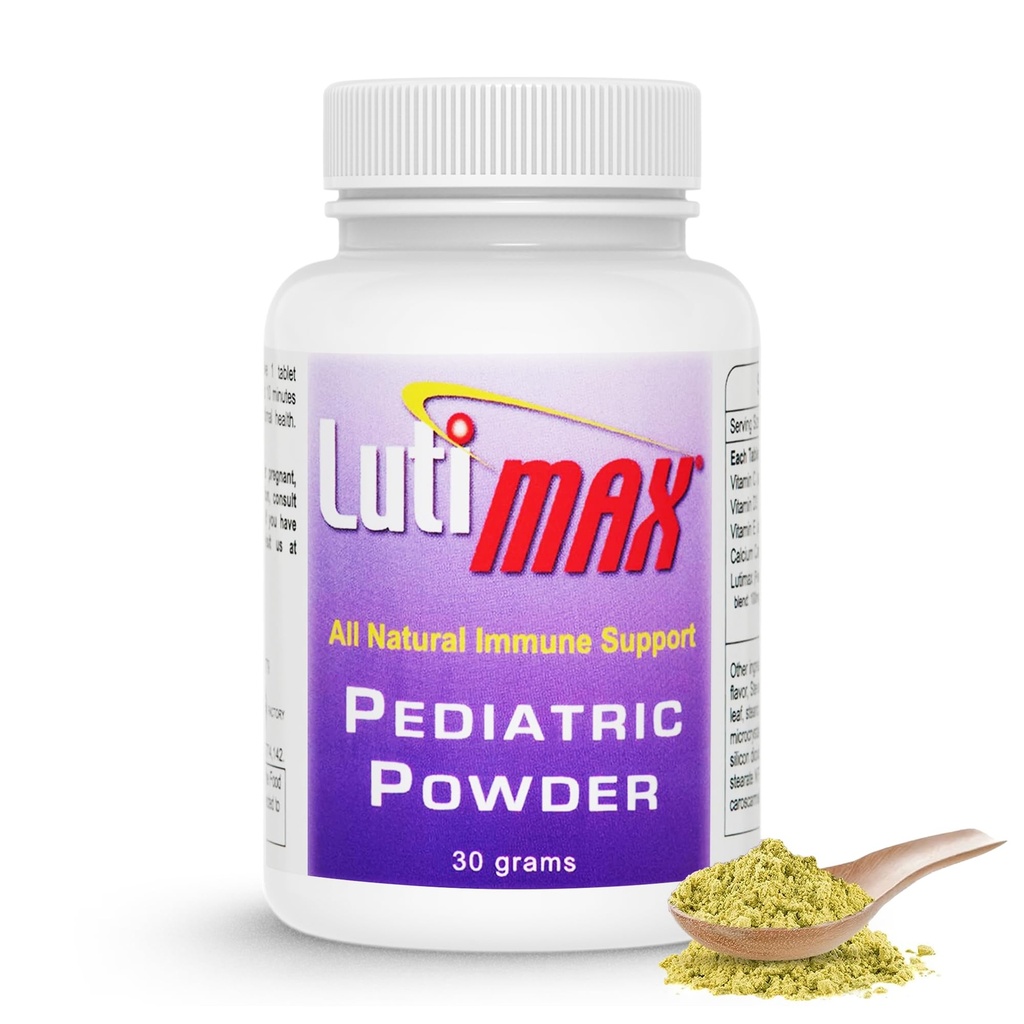 Lutimax Pediatric Powder Brain Supplement med Luteolin & Rutin for barn - minne, fokus, muskel og immun støtte Brain Supplements - Nootropic Antioksidanter - 200 Serveringer