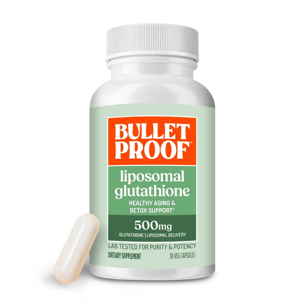 Kulesikker Liposomal Glutathione Force Antioksidant Kapsler, 30 greve, Supplement for leverhelse og immunstøtte, 30 Serveringer