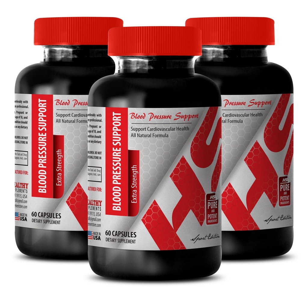 Energi vitamin Supplement for kvinner - blodtrykksstøtte - Ekstra styrke - Energiforsterkning kosttilskudd menn - 3 flasker (180 kapsler)