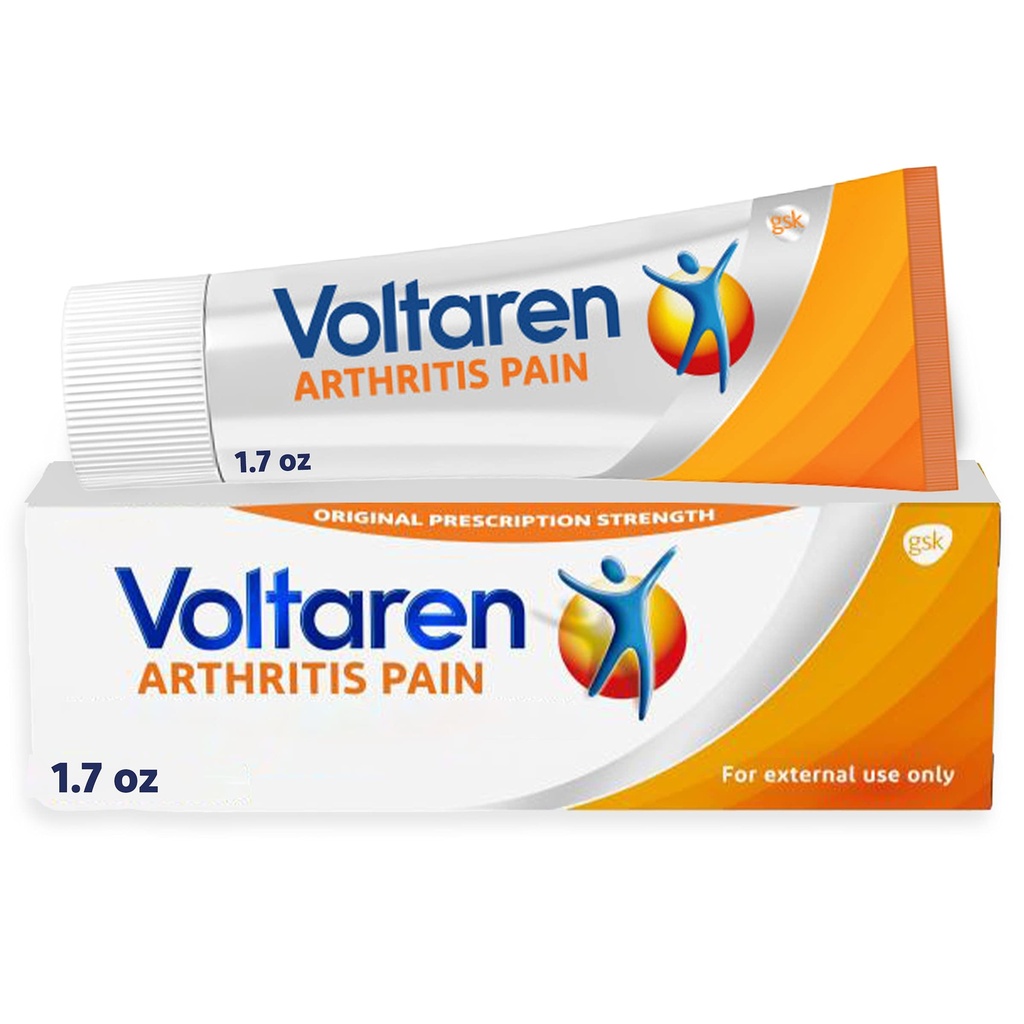 Voltaren ledgikt smertegel for kraftige emne ledgikt smertelindring med diklofenak, ingen resept nødvendig - 1,7 oz/50 g Tube