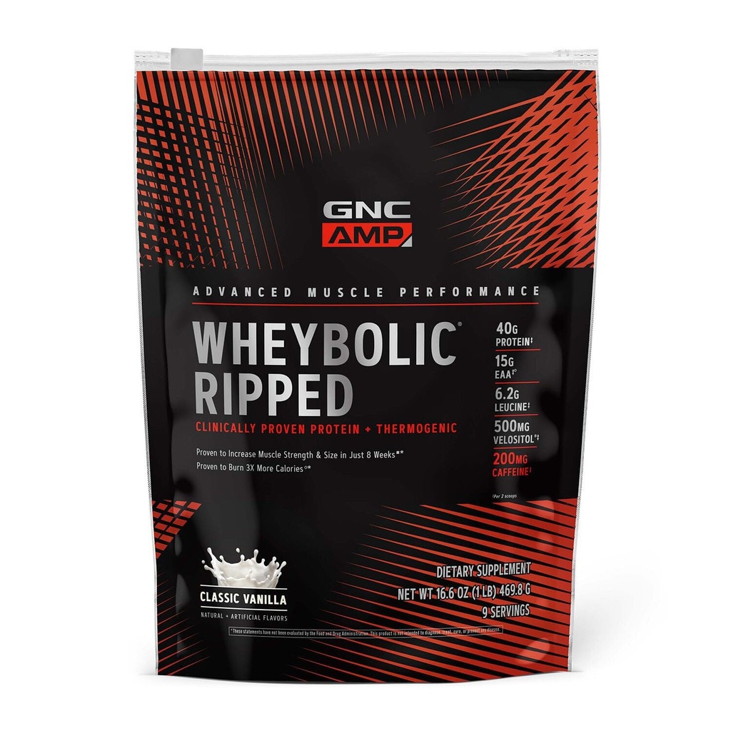 GNC AMP Wheybolic Ripped - Klassisk Vanilla (9 Services)