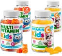 Dr. MORITZ Essential Vitamin Pair - Kids Multivitamin Gummies Bundle (60 greve, 2 pakke) med vitamin C (60 greve 2 pakke)