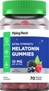 Piping Rock Melatonin Gummies 10 mg | 70 greve | Berry Flavor Supplement | Vegansk, ikke-GMO, Glutenfri