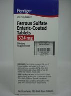 Ferrous sulfat 324 mg Enterisk-belagte røde tabletter 100count