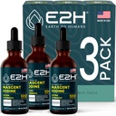 E2H Vegan flytende jodin - Thyroid støtte og kognitiv funksjon - Øk din metabolisme og energi nivåer - Vegan - Ikke-GMO (3 flasker)