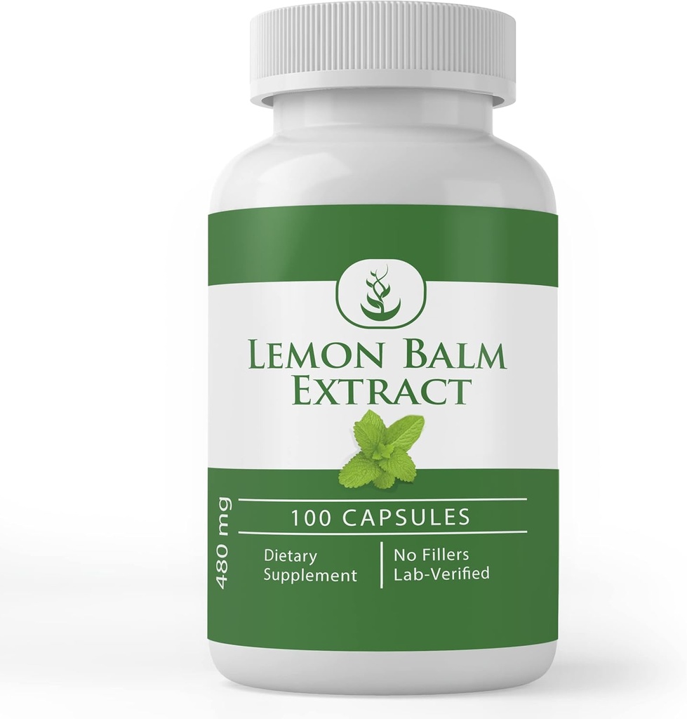 Rene opprinnelige ingredienser Lemon Balm ekstrakt (100 kapsler) Alltid ren, ingen additiver eller fyllstoffer