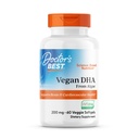 Leger Best Vegansk DHA fra Algae, støtter Hjerne- og kardiovaskulær helse, Ikke-GMO, Glutenfri, Soja-fri, Vegan 60 Veggie Softgels