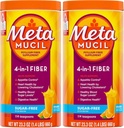 Metamucil, daglig Psyllium Husk pulver Supplement, sukker-fri pulver, 4-i-1 Fiber for digestiv helse, oransje flavored drikk, 114 tsk, 1,4 pund (pakke med 2)
