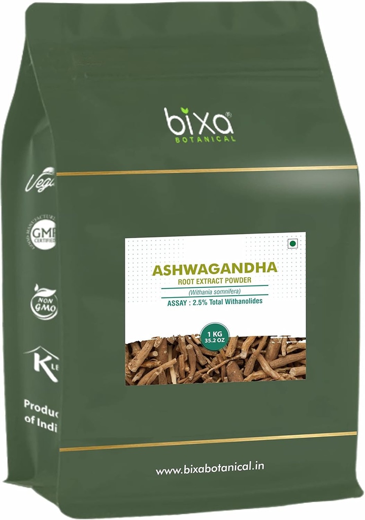 bixa BOTANICAL Ashwagandha Root Dry Extract - 2,5% Total Witanolider av Gravimetri (35,2 Ounce (Pack of 1))