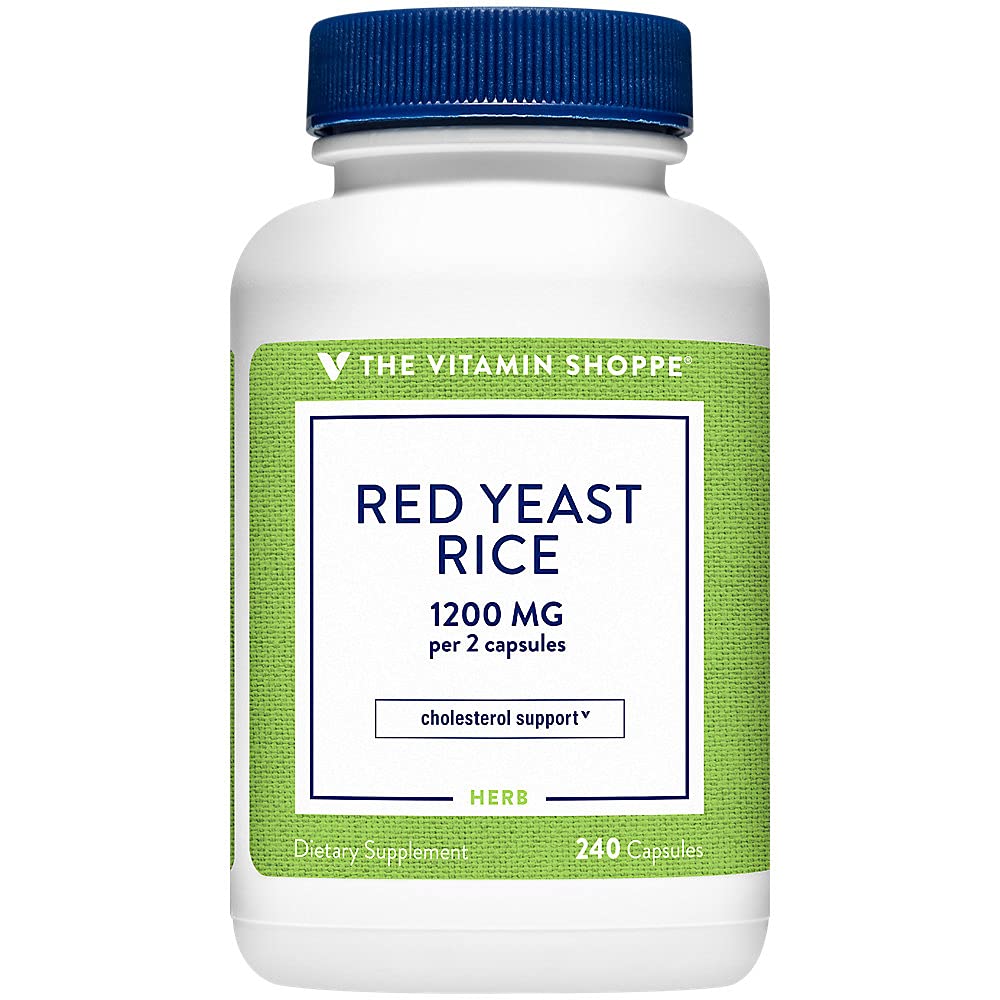 Vitamin Shoppe Rød Yeast Rice - 1200 MG (240 kapsler)