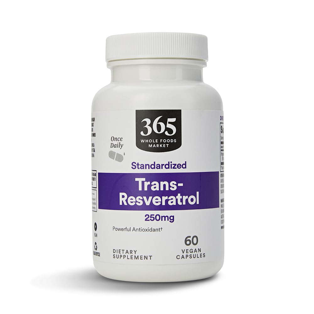 365 av hele matmarkedet, Transresveratrol 250Mg, 60 Vegg kapsler