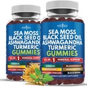Sea Moss Gummies, Hav Moss, Svart frø, Ashwagandha, Turmeric, Manuka Honning, ACV, Dandelion, Black Pepper, Burdock, Bladderwrack, Vegan - 120 greve