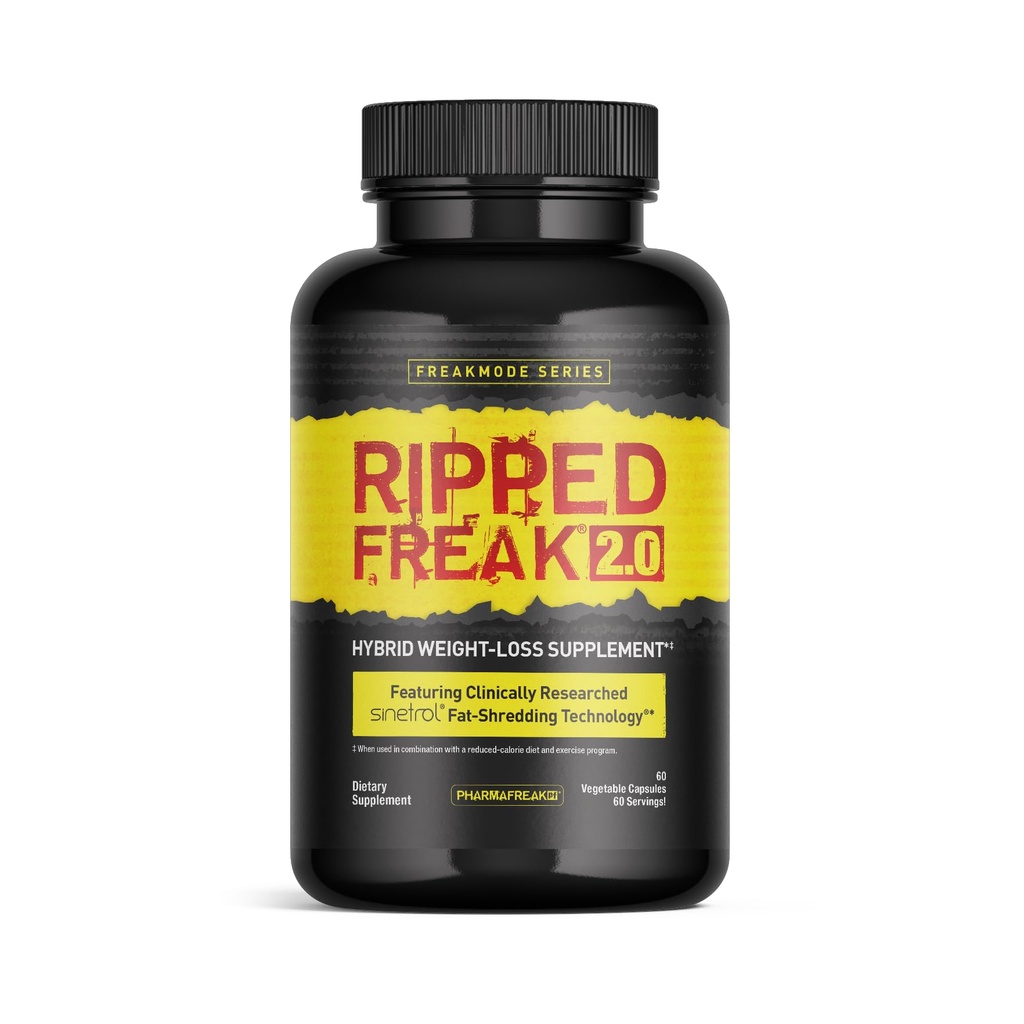 Pharmafreak RIPPED FREAK 2.0 - Hybrid vekttap Supplement - USA - 60ct