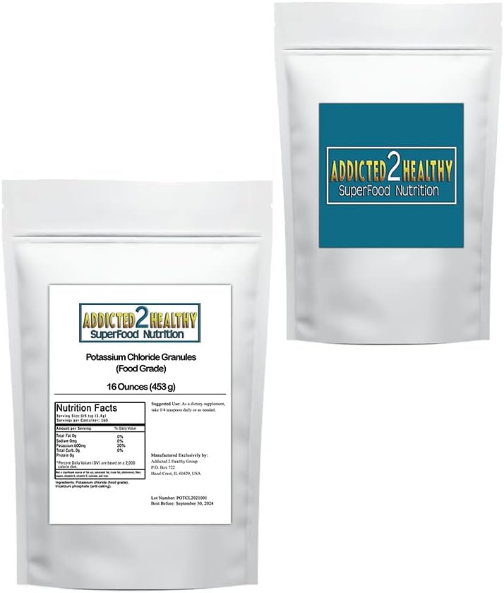 1 Pound Kalium Kloride Granules (Food Grade) - ved Addicted 2 Sunn, 16,0 Ounce